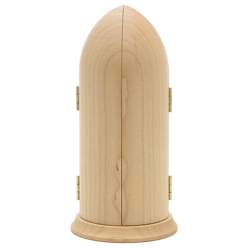 Statua Gesù Misericordioso in nicchia legno dipinto 2