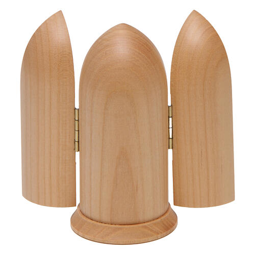 Estatua Sagrado Corazón de Jesús y nicho madera pi 4