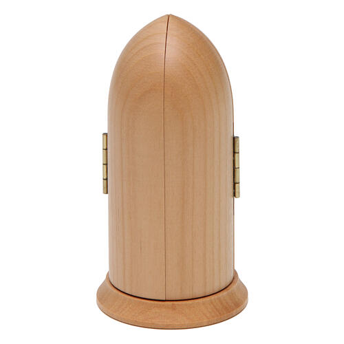 Statua Sacro Cuore di Gesù in nicchia legno dipinto 5