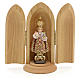 Infant of Prague wooden statue painted in niche s1