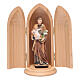 Saint Joseph with Child in Nische wooden statue painted s1