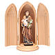 Estatua San José con niño y nicho madera pintada s1