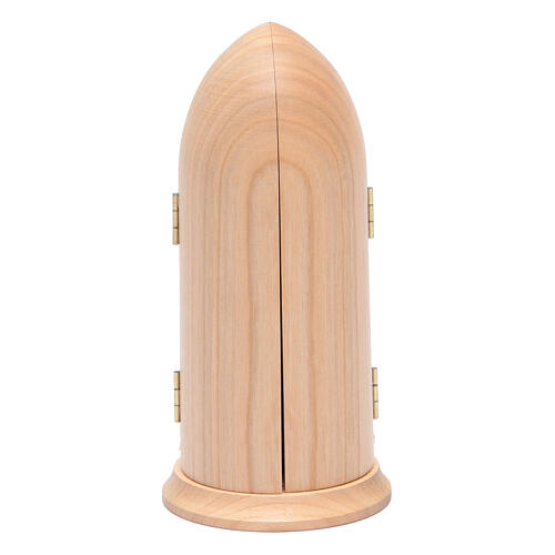 Statua San Giuseppe con bambino in nicchia legno dipinto 4