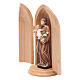 Statua San Giuseppe con bambino in nicchia legno dipinto s2