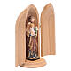Statua San Giuseppe con bambino in nicchia legno dipinto s3
