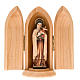 Statua Santa Teresa di Lisieux in nicchia legno dipinto s1