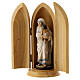 Statue Mère Teresa de Calcutta dans niche bois peint s2