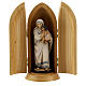 Statua Madre Teresa di Calcutta in nicchia legno s1
