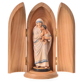 Imagens em Madeira Pintada: Imagem Madre Teresa de Calcutá no nicho madeira pintada