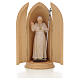 Statue Pape Jean-Paul II dans niche bois peint s1