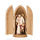 Angel with Child wooden statue painted in nische s1