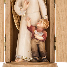 Estatua Ángel de la Guarda con niño con nicho made