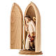 Statue Ange gardien avec enfant dans niche bois peint s5