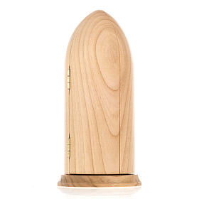 Statua Angelo custode con Bambino in nicchia legno s7