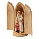 Angel with young girl in niche wooden statue painted s3