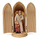 Statua Angelo custode con Bambina in nicchia legno s1