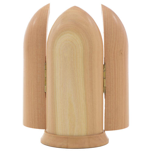 Our Lady of Lourdes with Bernadette in Nische wooden statue pain 4