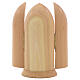 Statue Notre Dame de Lourdes et Bernadette dans niche bois peint s4