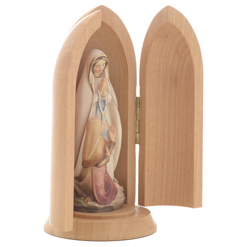 Matka Boża z Lourdes z Bernadette figurka w niszy 3