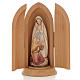 Our Lady of Lourdes with Bernadette in Nische wooden statue pain s1