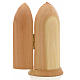 Our Lady of Lourdes with Bernadette in Nische wooden statue pain s3