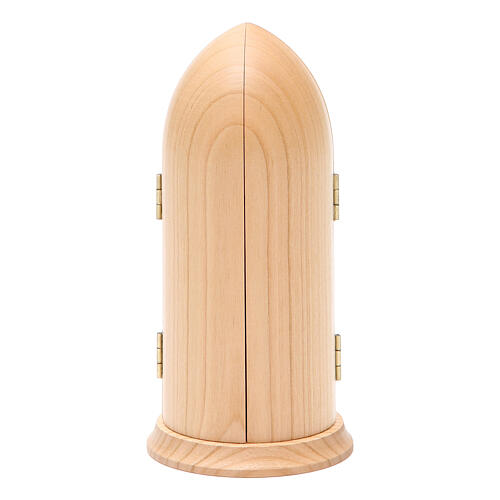 Our Lady of Mercy wooden statue in niche 5