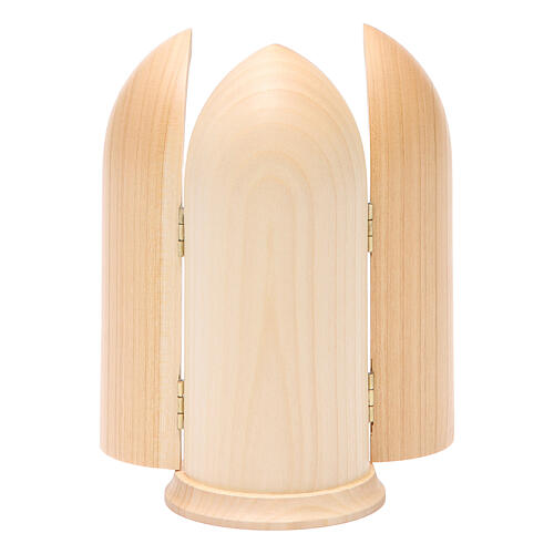 Statue Notre Dame de la Protection dans niche bois peint 4