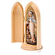 Statue Notre Dame de la Protection dans niche bois peint s2
