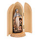 Statua Madonna della Protezione in nicchia legno s3