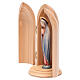 Our Lady of Fatima stylized wooden statue painted in niche s2