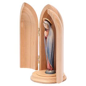 Statue Notre Dame de Fatima stylisée dans niche bois