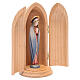 Our Lady of Fatima stylized wooden statue painted in niche s3