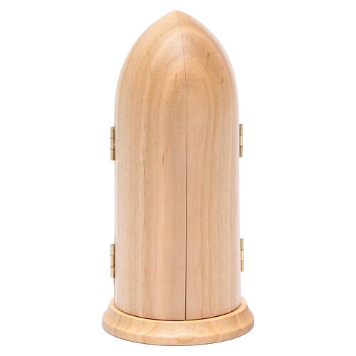 Our Lady of Fatima with Children wooden statue in niche 5