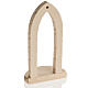 Mensola da parete per statue con arco in legno s3