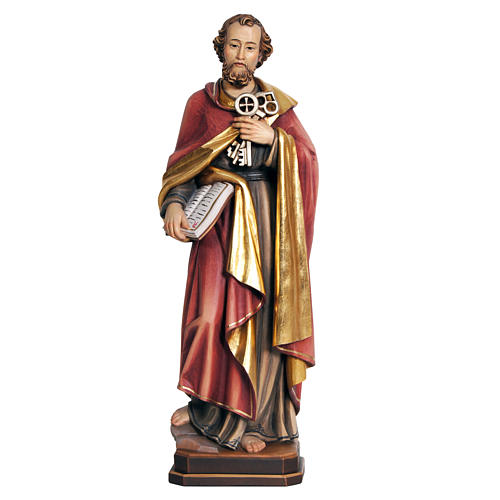 Statue St Pierre avec les clés 31 cm bois peint 1