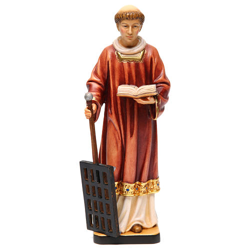 Saint Lawrence in coloured wood 30cm 1
