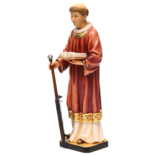 Saint Lawrence in coloured wood 30cm 3