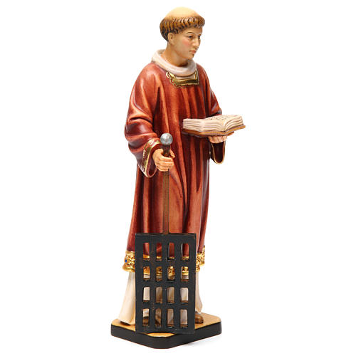 Saint Lawrence in coloured wood 30cm 4