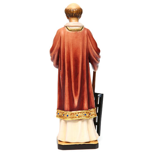 Saint Lawrence in coloured wood 30cm 5