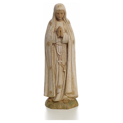 Our Lady of Fatima statue in painted wood 15 cm, Bethleem 1