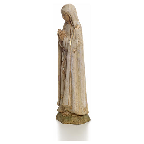 Our Lady of Fatima statue in painted wood 15 cm, Bethleem 3