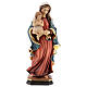 Virgin with baby, baroque style in coloured Valgardena wood s1