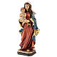Virgin with baby, baroque style in coloured Valgardena wood s3