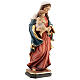Virgin with baby, baroque style in coloured Valgardena wood s4