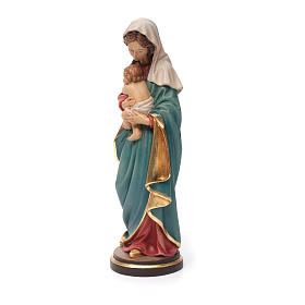 Vierge à l'enfant bois peint Valgardena