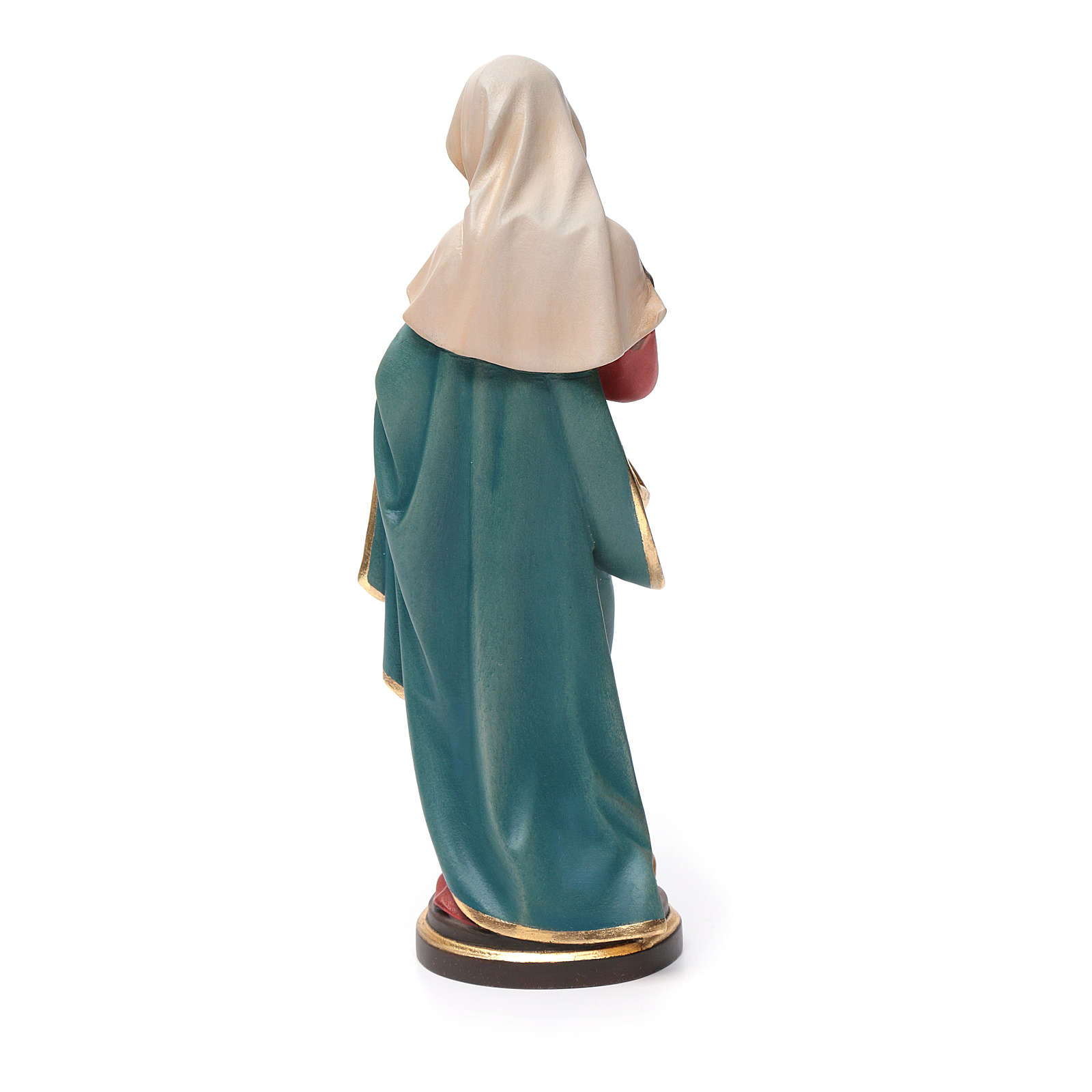Madonna con bimbo legno colorato Valgardena