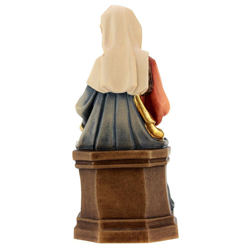 Virgen con niño sentada y uvas madera Valgardena 5