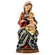 Virgen con niño sentada y uvas madera Valgardena s1