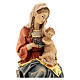 Virgen con niño sentada y uvas madera Valgardena s2
