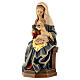 Virgen con niño sentada y uvas madera Valgardena s3